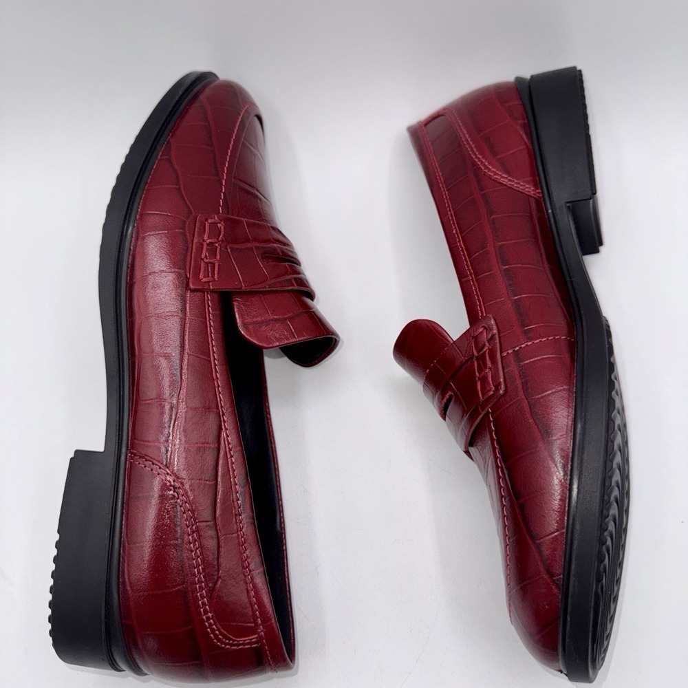 Ecco Classic 15 Penny Loafers Women's Size 8 EU 39 Brick Red Leather - Picture 6 of 16